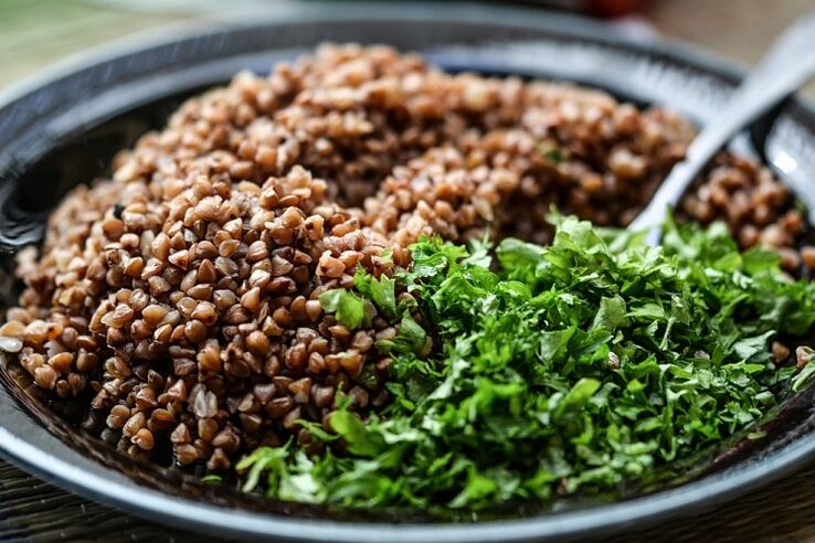buckwheat porridge with herb for weight loss