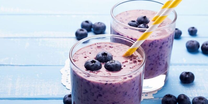 slimming shake with blueberries